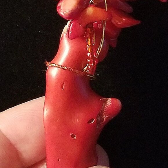 Red Coral Beaded Necklace - Picture 4 of 9